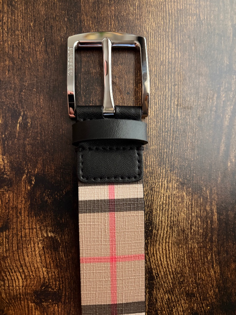 Burberry Unisex Check Plaid Belt Size 30